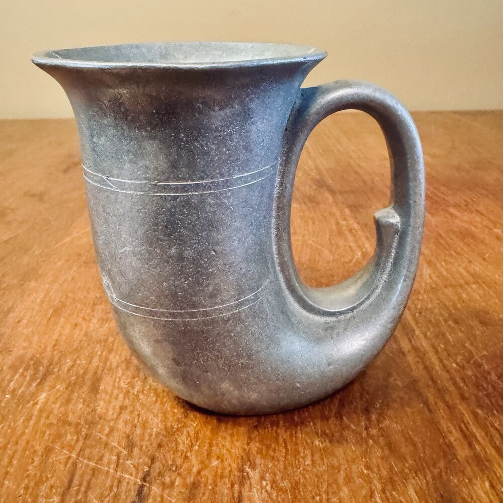 VINTAGE Wilton Armetale French Horn Mug Solid RWP USA Pewter Tankard